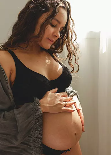Brassiere de grossesse et d'allaitement sans armatures - rose en