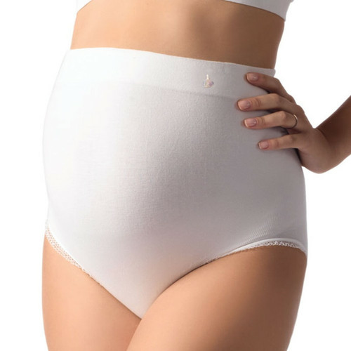 Culotte de grossesse taille haute - blanc en coton - Cache Coeur - Cache coeur lingerie&  maillot de bain