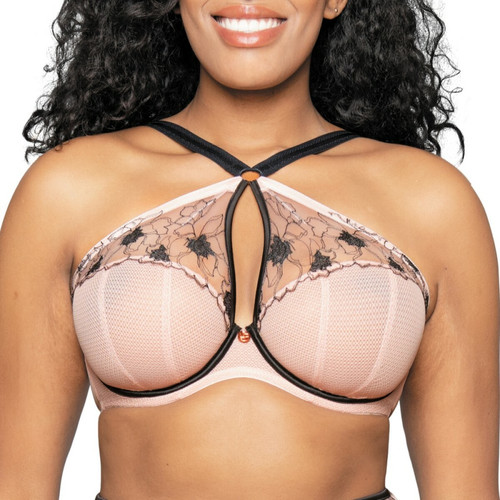 Soutien-gorge plongeant armatures Scantilly HEART THROB rose - Scantilly - Soutiens gorge sexy grande taille