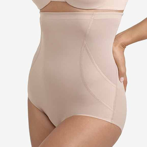 Culotte taille haute gainante FIT AND FIRM nude  en nylon - Miraclesuit - Miracle suit lingerie gainant