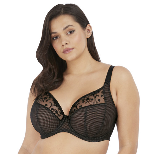 Soutien-gorge emboitant armatures Elomi CHARLEY jet - Elomi - Lingerie elomi grande taille emboitants