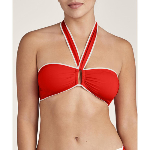 Haut de maillot de bain bandeau sans armatures Aubade Maillots LA BAIE DES VAGUES rouge Aubade Maillots  - Promo aubade maillot de bain