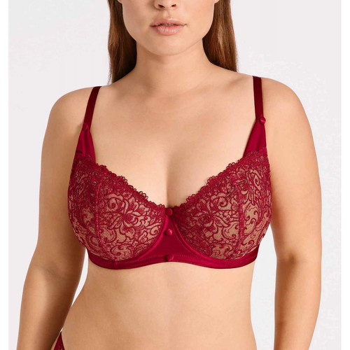 Soutien-gorge corbeille armatures - Rouge Aubade Miss Karl Aubade  - Lingerie sexy grande taille