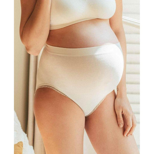 Culotte de grossesse Blanc  - Cache Coeur ORGANIC en coton - Cache Coeur - Cache coeur lingerie&  maillot de bain