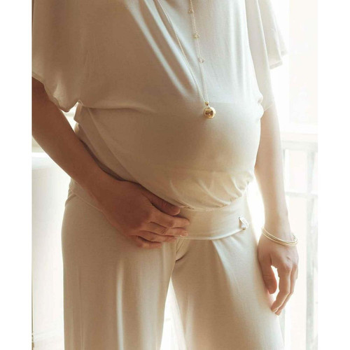 Pantalon de grossesse large 7/8 Blanc - Cache Coeur ORIGIN - Cache Coeur - Cache coeur lingerie&  maillot de bain