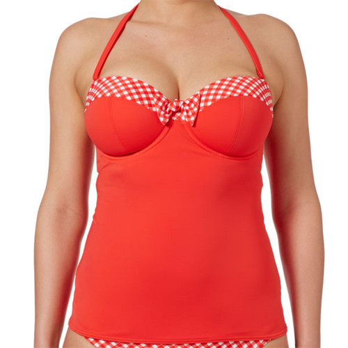 Tankini bandeau à armatures Rouge Freya Maillots  - Promo maillot de bain grande taille bonnet g