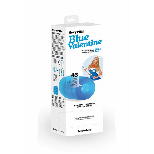 Mini-masturbateur SEXY PILLS BLUE VALENTINE - DISPLAY DE 6 - Bleu Love to Love - Love to Love - Love to love